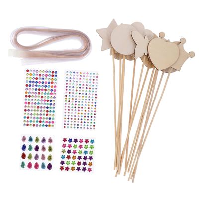 KONTONTY 1Set DIY Wooden Fairy Wand Unfinished Sticks for Creative Painting Decorating for Dress Up Parties Birthdays and Crafts