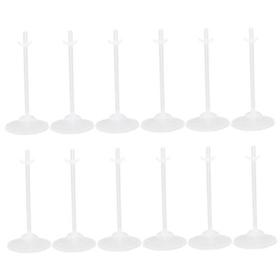 Toyvian 24Pcs Transparent Doll Figure Stands Display Holders for Shop Use Doll Support Racks Figures and Collectibles Sturdy and Convenient