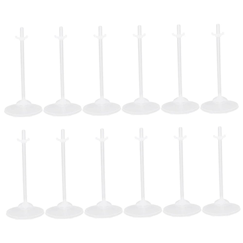 Toyvian 24Pcs Transparent Doll Figure Stands Display Holders for Shop Use Doll Support Racks Figures and Collectibles Sturdy and Convenient