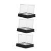 Abaodam 3Pcs Acrylic Baseball Display Case with Base Transparent Protective Showcase for Collectible Balls Versatile Storage with Antislip Base and Dust Protection