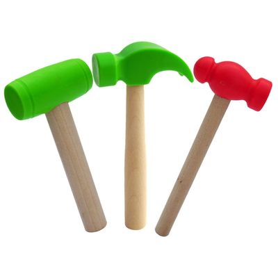 HANABASS 3Pcs Hammer Realistic Pounding Hammers Mallet Mallet Claw Hammer for Pretend Play Educational Fun and Birthday
