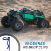 MECCANIXITY 20pcs 90-Degree Angle RC Body Clips Bent Springy R Pins 20x1.2x9mm for All 1/8 1/10 1/12 Scale Model RC Car Crawler Truck,Shell Replacement Parts(Blue) view 4