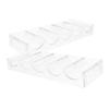 Toyvian Acrylic Poker Chip Tray Set 100-Capacity Poker Chip Holder for Card Games 2-Piece Portable Storage Organizer for Game Evenings view 1