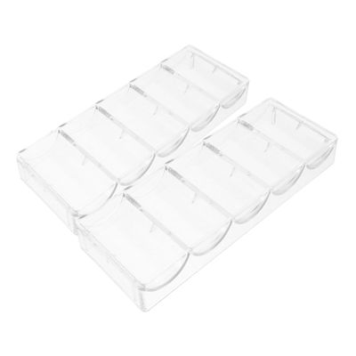 GALPADA Acrylic Poker Chip Tray Holder 2pcs Poker Chip Organizer for Game Night for Home Use