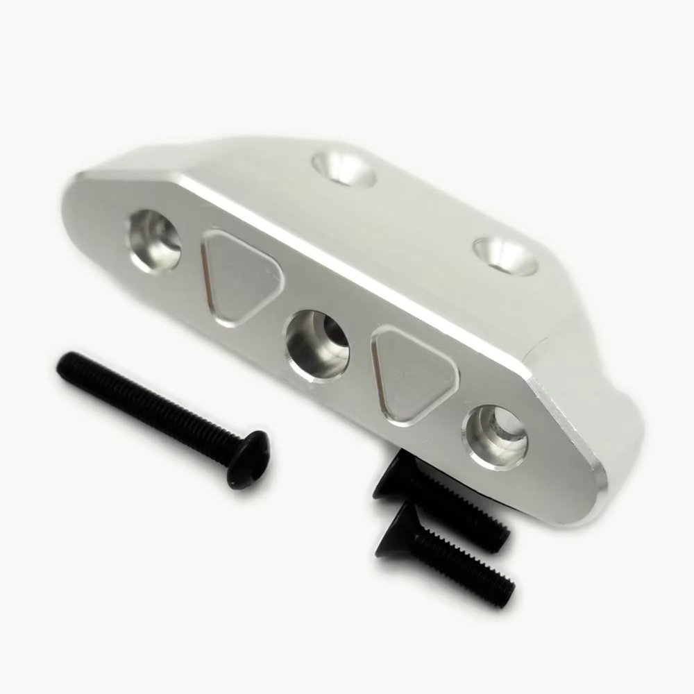 BOQEXSS for Traxxas for Rustler 4x4 6823 6737 Aluminum Rear Bumper Mount Upgrade Parts Repair Replacement Accessories Rc Bumpers(Red)