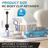 MECCANIXITY 4 Pcs RC Body Clip Retainers, 1.2mm Rod RC Clips Shell Fixed Buckle Lock Springy R Pins Shell Replacement Parts for All 1/8 1/10 Scale Model Car Crawler Truck(Blue) view 2