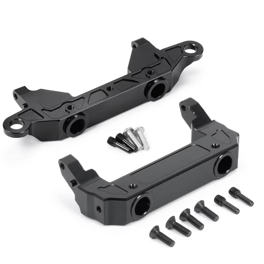 BOQEXSS for Axial for SCX10 III for Bronco for Wrangler Base Camp 1/10 RC Crawler Car Metal Alloy Front Rear Bumper Mount Bracket Rc Bumpers(Front Rear)