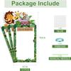 First Birthday Decorations, Safari 1st Birthday Photo Banner, 1-12 Month Photo Banner for From Newborn to 12 Months Baby, Wild One Birthdays Decorations, Jungle Woodland Milestone Photos Banner view 2