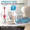 MECCANIXITY 4 Pcs RC Body Clip Retainers, 1.2mm Rod RC Clips Shell Fixed Buckle Lock Springy R Pins Shell Replacement Parts for All 1/8 1/10 Scale Model Car Crawler Truck(Red/Black) view 2