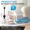 MECCANIXITY 4 Pcs RC Body Clip Retainers, 1.2mm Rod RC Clips Shell Fixed Buckle Lock Springy R Pins Shell Replacement Parts for All 1/8 1/10 Scale Model Car Crawler Truck(Red) view 2