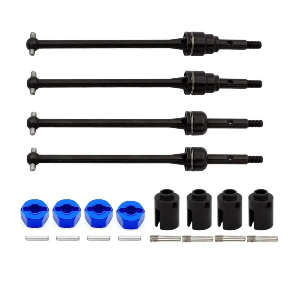 tctrbvv RC Drive Shaft for Traxxas for Slash for Rustler for Stampede for Hoss for VXL 1/10 RC Car Upgrades Parts 4X4 2WD Metals Steel Front Rear Drive Shaft CVD(Front and Rear)