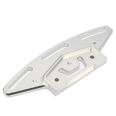 BOQEXSS for HSP for Nitro 02077 94122 94103 94123 1:10 RC Car Spare Parts for Scale Aluminum Front Bumper Foam Holder Upgrade Parts Rc Bumpers(Silver)