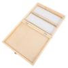 ABOOFAN Wooden Microscope Slide Storage Box for Slides Practical and Specimen Case with Slots Plated Lock and Hinge for Labs and Educational Use view 1