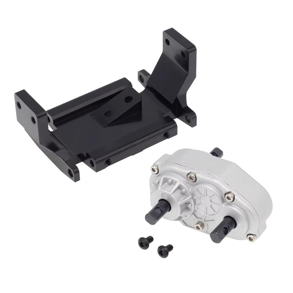 Compatible with Axial for SCX10 D90 D110 TF2 1/10 RC Crawler Parts Metal D90 Gearbox Transfer Case with 72MM Mount RC Car Accessories(White)