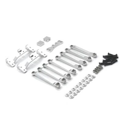QTUONVD RC Upgrade Parts for MN D90 D91 D96 for MN98 99S 1/12 Metal Modified Connecting Rod Connecting Rod Bracket Remote Control Crawler Vehicle Upgrade Accessories(Silver)