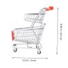 BESPORTBLE 1Pc Mini Shopping Cart Small Storage Basket for Trolley Model for Creative Play Miniature Accessory for Boys view 3