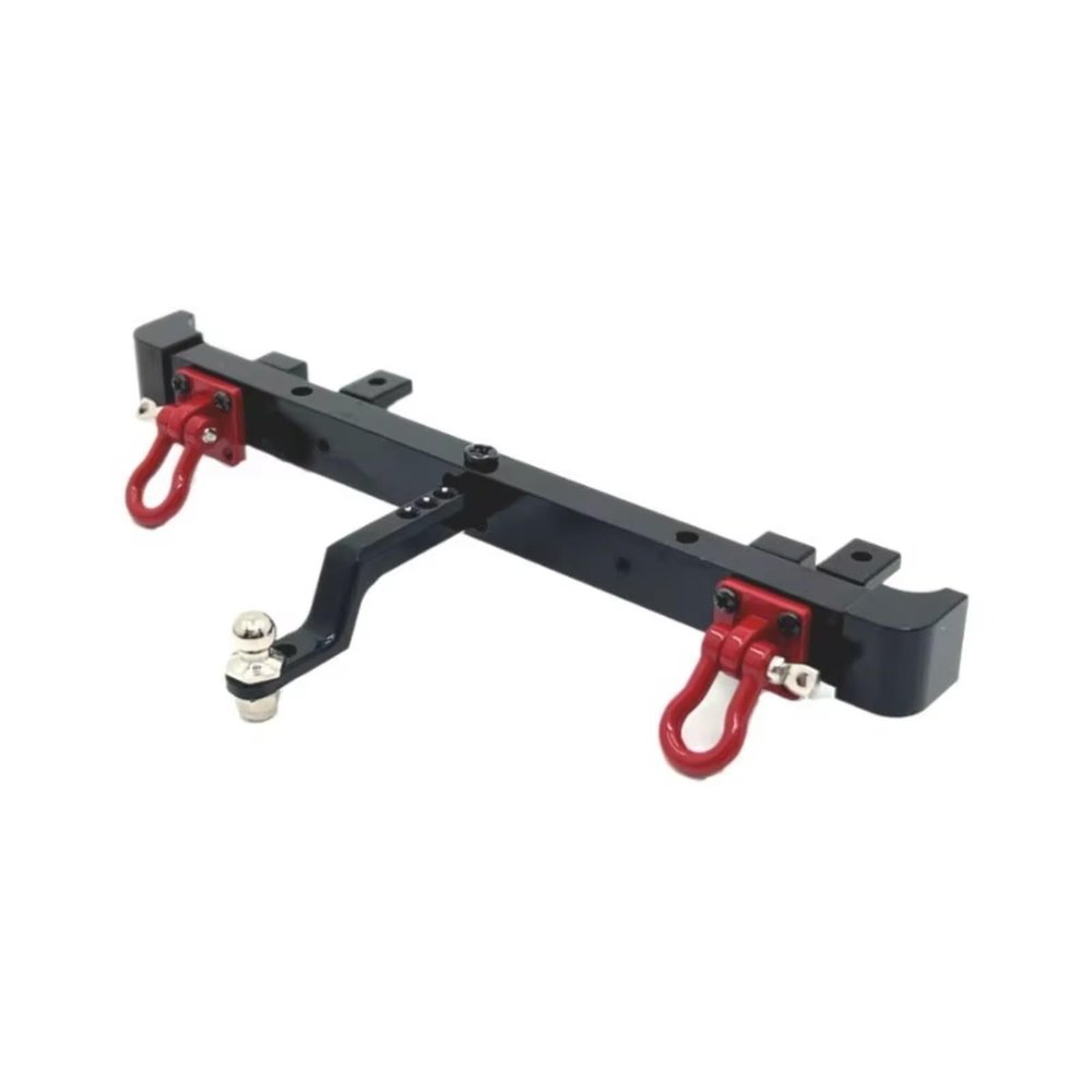 BOQEXSS for MN82 LC79 1/12 RC Car Parts Remote Control Car Model Accessories Metal Upgraded Rear Bumper Trailer Hook Rc Bumpers(Black)