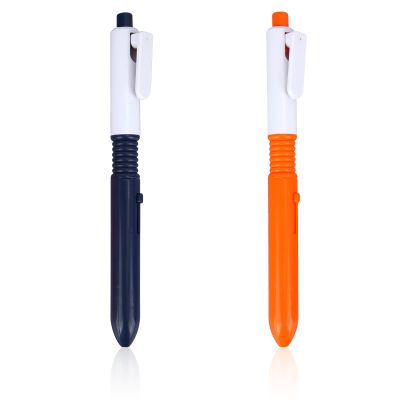 2pcs Squirt Gun Pens, Dual-Use Writing & Squirt Water Gun Pens Fun Water Shocking Spray Toys for Pranks & Tricks Prank Gadgets Item Tool for Kids Adults (Orange, Blue)