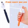 2pcs Squirt Gun Pens, Dual-Use Writing & Squirt Water Gun Pens Fun Water Shocking Spray Toys for Pranks & Tricks Prank Gadgets Item Tool for Kids Adults (Orange, Blue) view 3