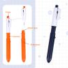 2pcs Squirt Gun Pens, Dual-Use Writing & Squirt Water Gun Pens Fun Water Shocking Spray Toys for Pranks & Tricks Prank Gadgets Item Tool for Kids Adults (Orange, Blue) view 4