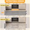 Short Dog Gate,14" Tall Gate to Step Over, Puppy Mesh Retractable Pet Gates Doggy Door for Doorways Stairs, Extends up to 55" Wide for Kitchen Hallways Indoor, Gray view 4