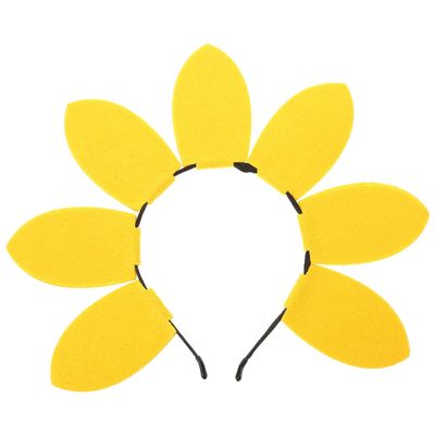 Garneck Sunflower Headband Cute Yellow Flower Headband Funny Sunflower Headdress for Birthday Parties and Festivals