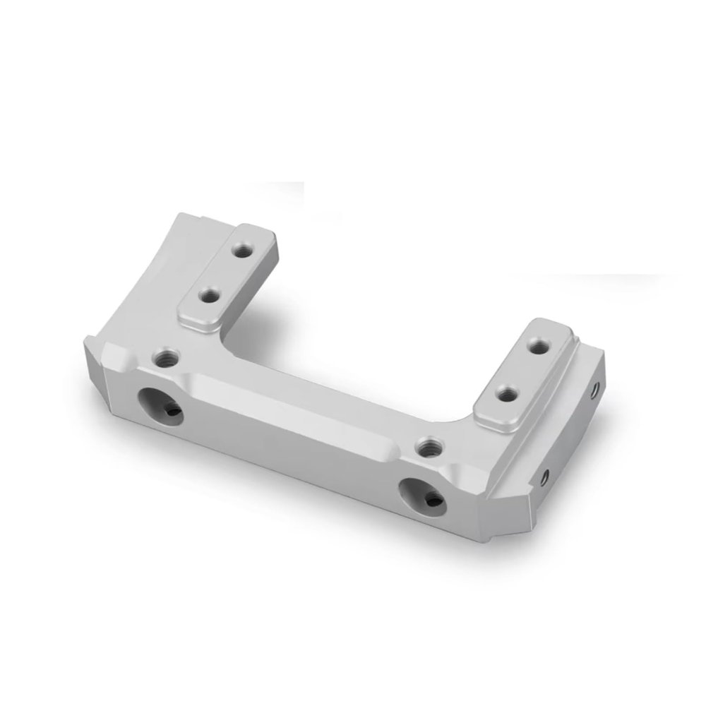 BOQEXSS for Axial for SCX10 for Wrangler for Cherokee 90047 90046 1/10 Metal CMS Servo Relocation Front Bumper Mount Upgrade Parts Repair Rc Bumpers(Silver)