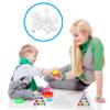 Abaodam 50pcs Blank Square Dice for DIY Board Games 16mm Six-Sided Acrylic Gaming Dice for Role Play for Tabletop Game Sets for Classroom and Family Fun view 2