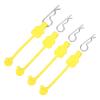 MECCANIXITY 4 Pcs RC Body Clip Retainers, 1.2mm Rod RC Clips Shell Fixed Buckle Lock Springy R Pins Shell Replacement Parts for All 1/8 1/10 Scale Model Car Crawler Truck(Yellow/Silver) view 1