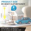 MECCANIXITY 4 Pcs RC Body Clip Retainers, 1.2mm Rod RC Clips Shell Fixed Buckle Lock Springy R Pins Shell Replacement Parts for All 1/8 1/10 Scale Model Car Crawler Truck(Yellow/Silver) view 2