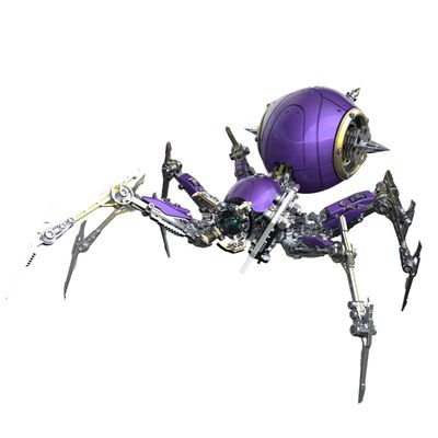 OBIOCKIDAY 3D Metal Puzzle Spider for Adults, Steampunk War Spider Metal Model Building Kit, 602PCS DIY Assembly Mechanical Animal Brain Teaser 3D Puzzle Kit, Ornament Toy Gift -KIT