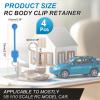 MECCANIXITY 4 Pcs RC Body Clip Retainers, 1.2mm Rod RC Clips Shell Fixed Buckle Lock Springy R Pins Shell Replacement Parts for All 1/8 1/10 Scale Model Car Crawler Truck(Blue/Silver) view 2