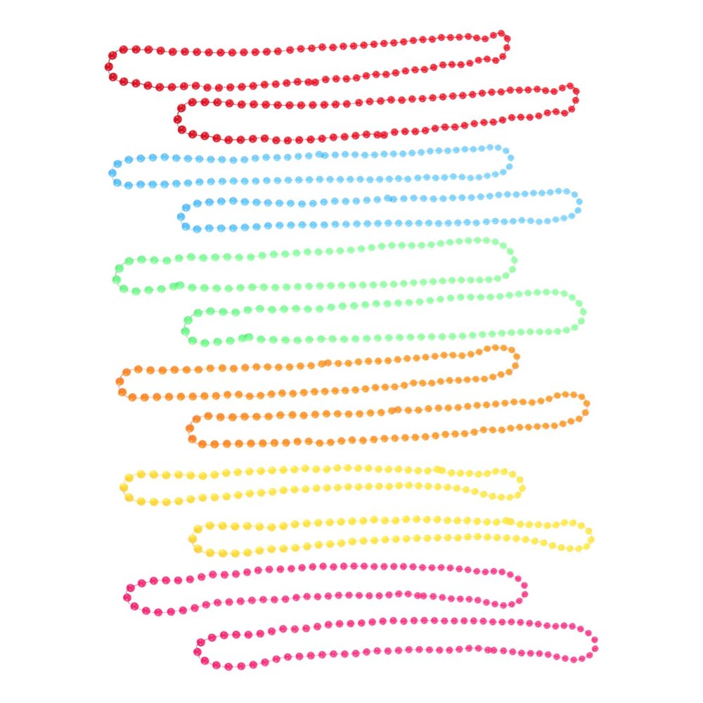NOLITOY 12Pcs Neon Plastic Necklaces for Masquerade Parties Durable Carnival Beads Jewelry for Women Retro Choker Necklaces Colors for Halloween Christmas