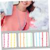 NOLITOY 12Pcs Neon Plastic Necklaces for Masquerade Parties Durable Carnival Beads Jewelry for Women Retro Choker Necklaces Colors for Halloween Christmas view 3