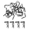 MECCANIXITY 30pcs 90-Degree Angle RC Body Clips Bent Springy R Pins 14x1.0x7.2mm for All 1/8 1/10 1/12 Scale Model RC Car Crawler Truck,Shell Replacement Parts(Black) view 1