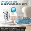MECCANIXITY 30pcs 90-Degree Angle RC Body Clips Bent Springy R Pins 14x1.0x7.2mm for All 1/8 1/10 1/12 Scale Model RC Car Crawler Truck,Shell Replacement Parts(Black) view 2