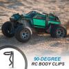 MECCANIXITY 30pcs 90-Degree Angle RC Body Clips Bent Springy R Pins 14x1.0x7.2mm for All 1/8 1/10 1/12 Scale Model RC Car Crawler Truck,Shell Replacement Parts(Black) view 4