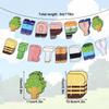 2pcs Pixel Theme Happy Birthday Banner, Pre-Strung Glitter Birthday Decorations Supplies Ideal Photo Props Backdrop and Hanging Decorations for Home Wall Pixel Themed Parties view 2