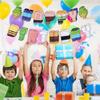 2pcs Pixel Theme Happy Birthday Banner, Pre-Strung Glitter Birthday Decorations Supplies Ideal Photo Props Backdrop and Hanging Decorations for Home Wall Pixel Themed Parties view 3
