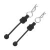 MECCANIXITY 2 Pcs RC Body Clip Retainers, 1.4mm Rod 45 Degree RC Clips Shell Fixed Buckle Lock Springy R Pins Shell Replacement Parts for All 1/8 1/10 Scale Model Car Crawler Truck(Silver) view 1