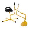 HONEY JOY Sand Digger Excavator for Kids, Toddler Outdoor Sandbox Digger Crane w/Cross Base & Flexible Shovel, 360 Rotatable Seat, Beach Toys Excavator Ride On Toy for Backyard Dirt and Snow, Yellow view 1
