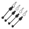MECCANIXITY 4 Pcs RC Body Clip Retainers, 1.2mm Rod RC Clips Shell Fixed Buckle Lock Springy R Pins Shell Replacement Parts for All 1/8 1/10 Scale Model Car Crawler Truck(Black) view 1
