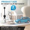 MECCANIXITY 4 Pcs RC Body Clip Retainers, 1.2mm Rod RC Clips Shell Fixed Buckle Lock Springy R Pins Shell Replacement Parts for All 1/8 1/10 Scale Model Car Crawler Truck(Black) view 2