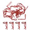 MECCANIXITY 20pcs 90-Degree Angle RC Body Clips Bent Springy R Pins 20x1.2x9mm for All 1/8 1/10 1/12 Scale Model RC Car Crawler Truck,Shell Replacement Parts(Red) view 1