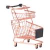 YARNOW Mini Two Tier Shopping Cart Rose Gold Trolley Playset for Enhance Imagination and Cognitive Skills with Realistic Design Storage Basket for Pretend Play view 1
