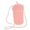 GALPADA Pine Shaped Rattan Crossbody Bag for Durable Straw Mini Pouch for Beach Whimsical Photography Prop Stylish Acorn Woven Satchel for Height view 1