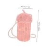 GALPADA Pine Shaped Rattan Crossbody Bag for Durable Straw Mini Pouch for Beach Whimsical Photography Prop Stylish Acorn Woven Satchel for Height view 2