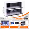 Tujoe 2 Pcs Display Case for Toy Car Garage with LED Light Stackable 1/64 Scale Diecast Toy Cars Garage for Maximum 58 Model Car Display and Storage(Depot) view 2
