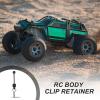MECCANIXITY 4 Pcs RC Body Clip Retainers, 1.4mm Rod 45 Degree RC Clips Shell Fixed Buckle Lock Springy R Pins Shell Replacement Parts for All 1/8 1/10 Scale Model Car Crawler Truck(Black) view 4