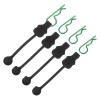 MECCANIXITY 4 Pcs RC Body Clip Retainers, 1.2mm Rod RC Clips Shell Fixed Buckle Lock Springy R Pins Shell Replacement Parts for All 1/8 1/10 Scale Model Car Crawler Truck(Green) view 1
